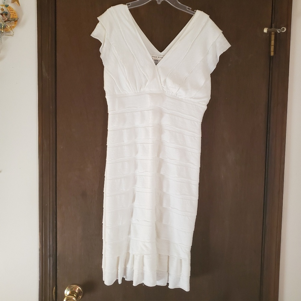 White Pleated Dress